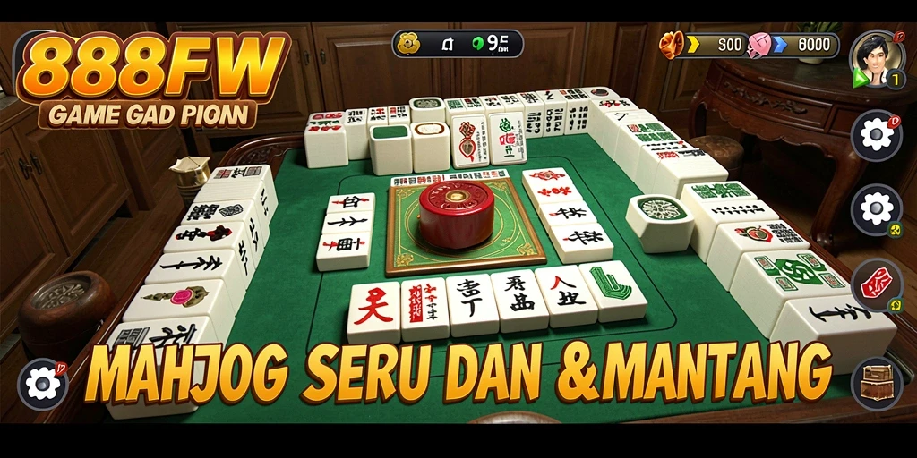 Gameplay seru di 888FW dengan desain ubin Mahjong yang menawan.