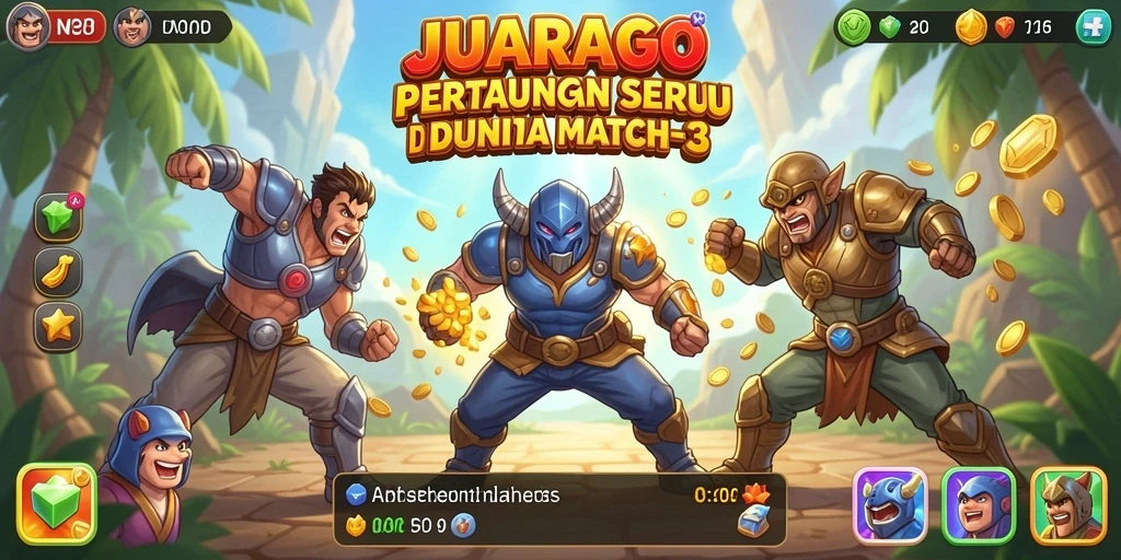 Tampilan gameplay JUARAGO yang seru dan penuh warna.