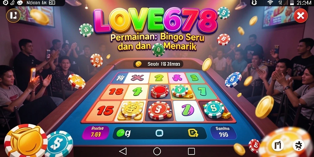 Tampilan gameplay Bingo yang cerah dan menyenangkan.