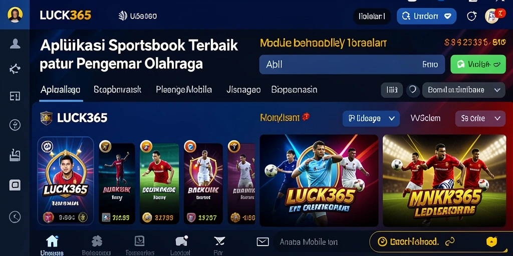 Tampilan utama LUCK365 dengan pilihan taruhan menarik.