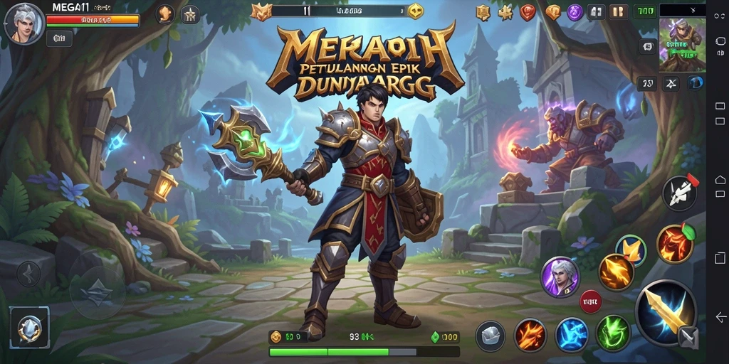 Tampilan permainan ARPG yang mendebarkan dan penuh aksi.