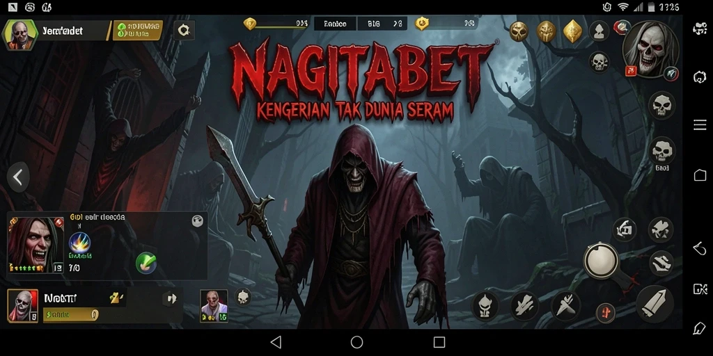 Screenshot NAGITABET menampilkan momen ketegangan saat menghadapi makhluk menyeramkan.