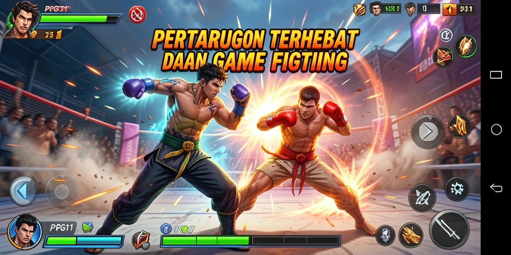 Screenshot PG11 menunjukkan aksi pertarungan seru antar karakter.