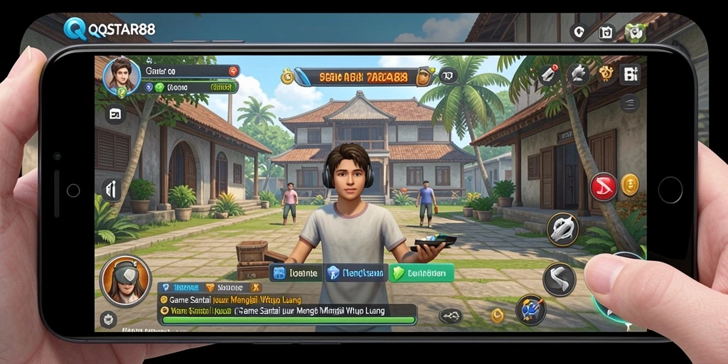 Tampilan gameplay QQSTAR88 yang sederhana dan menyenangkan.
