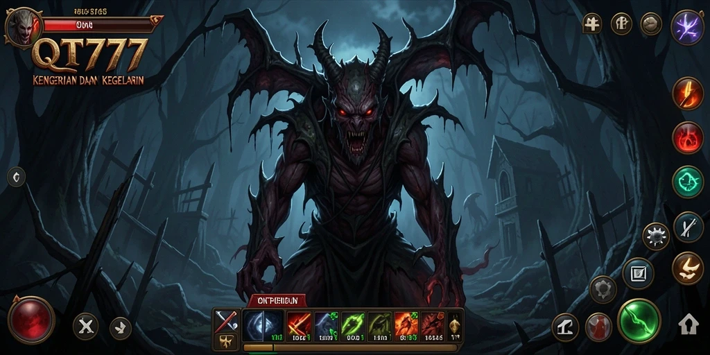 Gameplay ketika menghadapi hantu di QT777, penuh ketegangan dan kengerian.