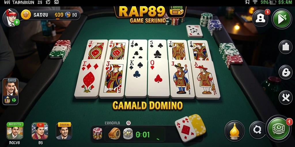 Tampilan gameplay menarik dalam RAP89 dengan permainan Domino.
