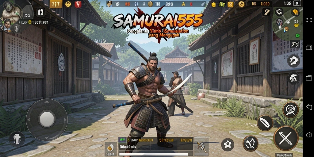 Tampilan utama gameplay SAMURAI555 yang penuh aksi dan strategi.