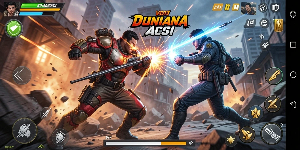 Tampilan seru permainan V07 dengan aksi mendebarkan.