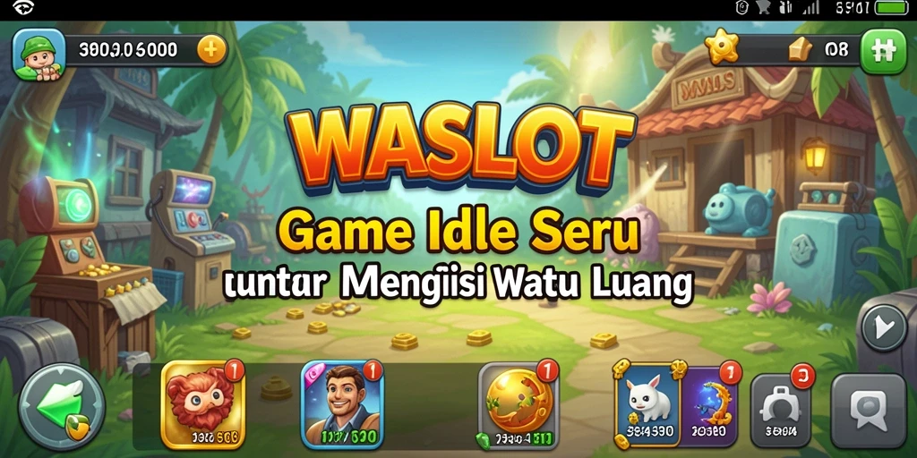 Screenshot utama WASLOT menampilkan gameplay Idle yang menyenangkan.